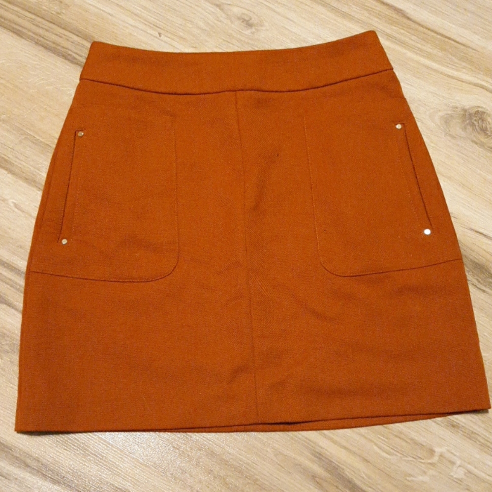 H&M High Waisted Burnt Orange Skirt